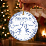 Custom Ceramic Ornament - Personalized Best Friend Christmas Birthday Gifts For Best Friends, Sisters, BFF - Side By Side