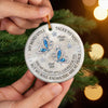 Custom Ceramic Ornament - Personalized Christmas Memorial Sympathy Gifts For Loss Of Mom, Dad - Gone But Never Forgotten