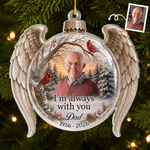 Custom Photo Acrylic Ornament - Personalized Christmas Memorial Sympathy Gifts For Dad - United By Love