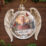 Custom Photo Acrylic Ornament - Personalized Christmas Memorial Sympathy Gifts For Dad - United By Love