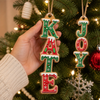 Custom Letter Wooden Ornament - Personalized Christmas Birthday Gifts For Mom, Dad, Brother, Sister - Gathered For Holiday Cheer