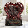 Custom Gothic Skeleton Acrylic Plaque - Personalized Halloween Decor, Anniversary Wedding Gifts For Husband And Wife, Him And Her - Dark And Beautiful Love Moments