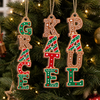 Custom Letter Wooden Ornament - Personalized Christmas Birthday Gifts For Mom, Dad, Brother, Sister - Joy Lives In Togetherness