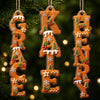 Custom Letter Wooden Ornament - Personalized Christmas Birthday Gifts For Mom, Dad, Brother, Sister - Together Makes The Season Bright