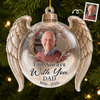 Custom Photo Acrylic Ornament - Personalized Christmas Memorial Sympathy Gifts For Loss Of Mom, Dad - Our Love Keeps You Close