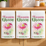 Custom Mahjong Kitchen Towel - Personalized Birthday Gifts For Mahjong Players, Mom, Dad, Brother, Sister - Lovely Times