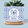 Custom Photo Home Decor Ceramic Plant Pot -  Personalized Pet Memorial Sympathy Gifts For Dogs, Cats - Pure Love