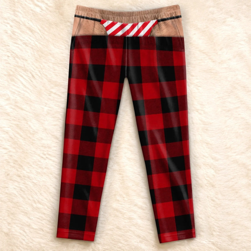 Custom Funny Pajama Pants - Personalized Christmas Birthday Gifts For Husband, Son, Grandson, Brother, Grandpa, Dad, Yourself - Festive And Unprepared