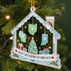 Custom Long Distance Acrylic Ornament - Personalized Christmas Birthday Gifts For Mom, Dad, Brother, Sister - Across The Map Connected Forever