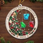Custom Long Distance Acrylic Ornament - Personalized Christmas Birthday Gifts For Mom, Dad, Brother, Sister - Connected By Love