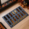 Custom Home Decor Decorative Mat - Personalized Halloween Decor Birthday Gifts For Mom, Dad, Brother, Sister - Scary Clown Watching At Night