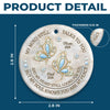 Custom Ceramic Ornament - Personalized Christmas Memorial Sympathy Gifts For Loss Of Mom, Dad - Your Memory Lives On Forever Here