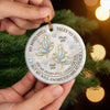 Custom Ceramic Ornament - Personalized Christmas Memorial Sympathy Gifts For Loss Of Mom, Dad - Your Memory Lives On Forever Here