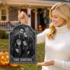 Custom Photo Wood Sign - Personalized Halloween Decor Birthday Gifts For Mom, Dad, Brother, Sister - Home Of The Creepy Family