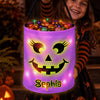 Custom LED Light Bucket Bag - Personalized Halloween Birthday Gifts For Kids - Cute Little Spook