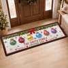 Custom Runner Rug - Personalized Christmas Birthday Gifts For Mom, Dad, Brother, Sister - Happy Holidays To Our Family