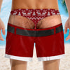 Custom Funny Men Swim Trunks - Personalized Christmas Birthday Gifts For Husband, Son, Grandson, Brother, Grandpa, Dad, Yourself - Holiday Pants Fail