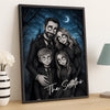 Custom Photo Vertical Poster - Personalized Halloween Decor Birthday Gifts For Mom, Dad, Brother, Sister - The Spooky Bunch
