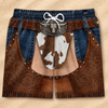 Custom Funny Men Swim Trunks - Personalized Summer Vacation And Travel Gifts For Husband, Son, Grandson, Brother, Grandpa, Dad, Yourself - Bring The Wild West Today