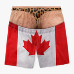 Custom Funny Men Swim Trunks - Personalized Summer Vacation And Travel Gifts For Husband, Son, Grandson, Brother, Grandpa, Dad, Yourself - Caught With Pants Down