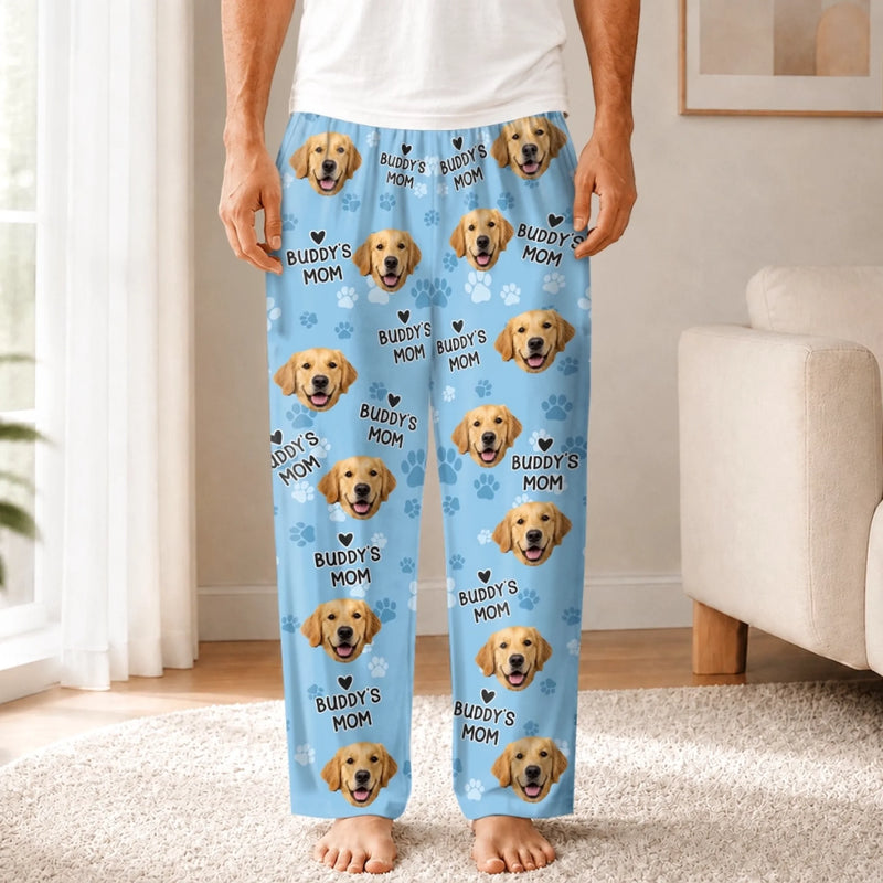 Custom Photo Pajama Pants - Personalized Birthday Gifts For Dog Cat Lovers, Dog Dad And Mom, Cat Owners - Snuggle With My Pet