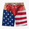 Custom Funny Patriotic Men Swim Trunks - Personalized Summer Vacation And Travel Gifts For Husband, Son, Grandson, Brother, Grandpa, Dad, Yourself - Party Like A Wild Elephant