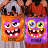 Custom LED Light Bucket Bag - Personalized Halloween Birthday Gifts For Kids - Our Little Monsters