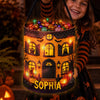Custom LED Light Bucket Bag - Personalized Halloween Birthday Gifts For Kids - Boo Crew Lives Here