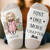 Custom Crew Socks - Personalized Bookish Gifts For Book Lovers, Bookworms, Readers - Books Are My Happy Place
