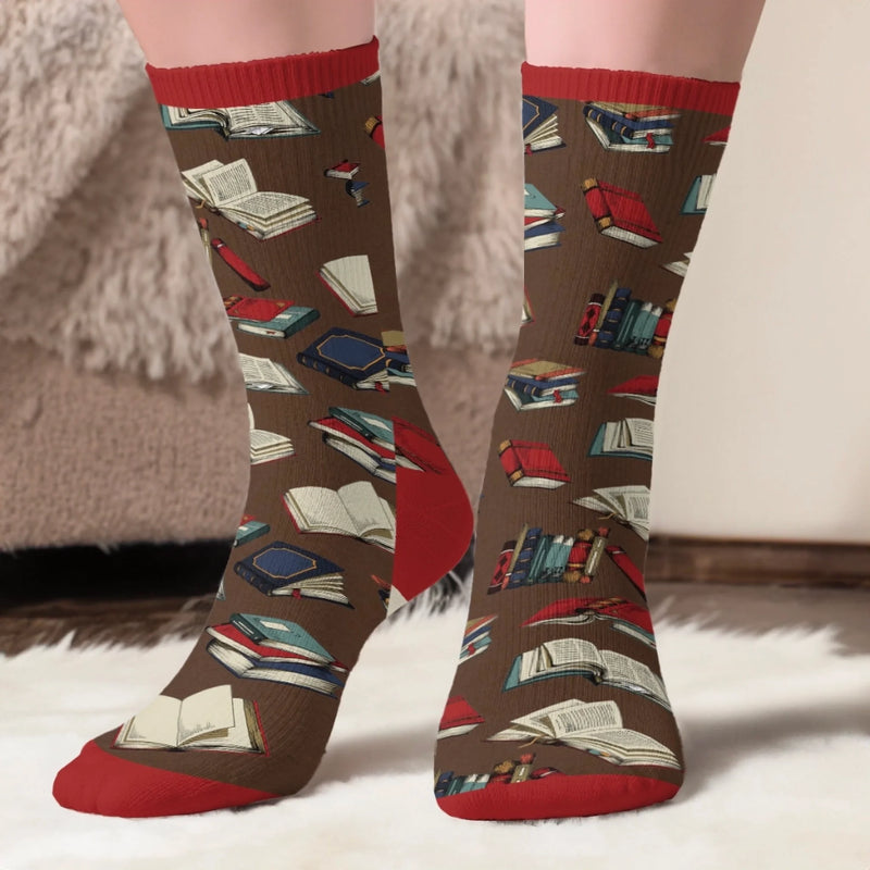 Custom Crew Socks - Personalized Bookish Gifts For Book Lovers, Bookworms, Readers - Books Fill My Soul