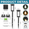 Custom Photo Solar Garden Light - Personalized Pet Memorial Sympathy Gifts For Dogs, Cats - Meet Me At Rainbow Bridge