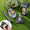 Custom Photo Solar Garden Light - Personalized Pet Memorial Sympathy Gifts For Dogs, Cats - Meet Me At Rainbow Bridge