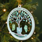 Custom Long Distance Acrylic Ornament - Personalized Christmas Birthday Gifts For Family - Love Keeps Us Connected