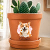 Custom Photo Clay Pot - Personalized Pet Memorial Sympathy Gifts For Dogs, Cats - Loved Beyond Goodbye
