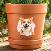 Custom Photo Clay Pot - Personalized Pet Memorial Sympathy Gifts For Dogs, Cats - Loved Beyond Goodbye