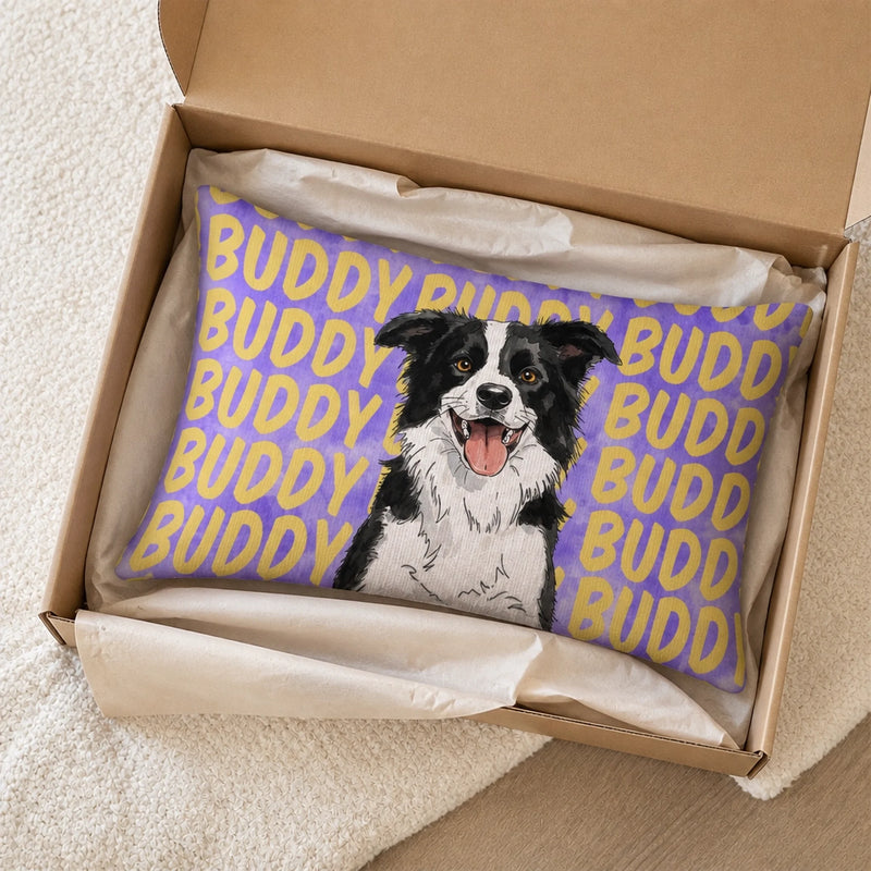 Custom Photo Woven Pillow - Personalized Birthday Gifts For Dog Cat Lovers, Dog Dad And Mom, Cat Owners - Snuggle With My Favorite