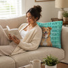 Custom Photo Woven Pillow - Personalized Birthday Gifts For Dog Cat Lovers, Dog Dad And Mom, Cat Owners - Snuggle With My Favorite