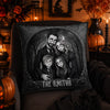 Custom Photo Pillow - Personalized Halloween Birthday Gifts For Mom, Dad, Brother, Sister - Love Runs In Our Creepy Family