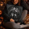 Custom Photo Pillow - Personalized Halloween Birthday Gifts For Mom, Dad, Brother, Sister - Love Runs In Our Creepy Family