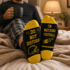 Custom Football Crew Socks - Personalized Christmas Birthday Football Gifts For Football Lovers, Sports Fans, Sports Lovers - Born To Compete