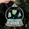Custom Long Distance Acrylic Ornament - Personalized Christmas Birthday Gifts For Mom, Dad, Brother, Sister - Home Is Where Heart Belongs