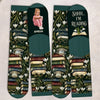 Custom Photo Crew Socks - Personalized Bookish Gifts For Book Lovers, Bookworms, Readers - Book Lover Floral Bliss