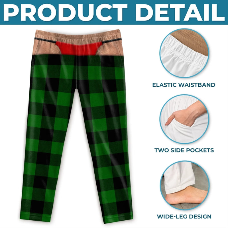 Custom Funny Pajama Pants - Personalized Christmas Birthday Gifts For Husband, Son, Grandson, Brother, Grandpa, Dad, Yourself - Festive And Unprepared