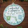 Custom Acrylic Ornament - Personalized Best Friend Christmas Birthday Gifts For Women, Besties, Sisters, BFF - Together Across The Miles