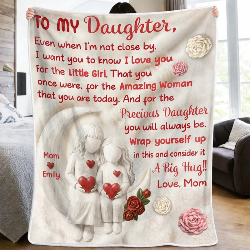 Custom Blanket - Personalized Birthday Gifts For Daughter - Wrapped In Love Everyday Always