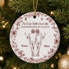 Custom Ceramic Ornament - Personalized Best Friend Christmas Birthday Gifts For Women, Besties, Sisters, BFF - Good Vibes Great Memories
