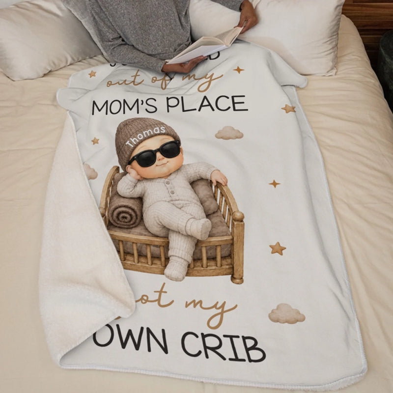 Custom Blanket - Personalized Christmas Baby Shower, Gender Reveal Gifts For New Moms, New Dads, New Parents - From Belly To Crib