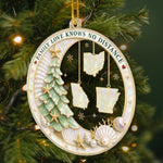 Custom Long Distance Acrylic Ornament - Personalized Christmas Birthday Gifts For Family - Our Love Is The Greatest Treasure