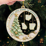 Custom Long Distance Acrylic Ornament - Personalized Christmas Birthday Gifts For Family - Our Love Is The Greatest Treasure