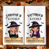 Custom Kitchen Towel - Personalized Halloween Birthday Gifts For Wife, Daughter, Besties, Sisters, Granddaughter, Grandma, Mom, Yourself - Too Glam To Be Scary